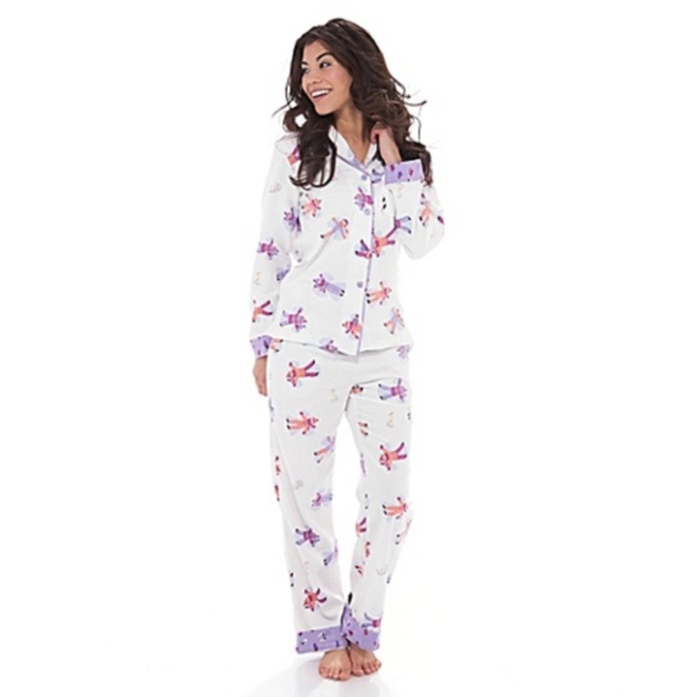 Cozy Munki Munki Flannel Snow Angel Pajamas